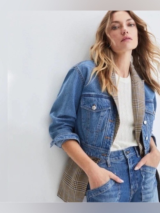 Veronica Beard Jackets & Blazers - NWT $898 Veronica Beard Keaton Combo Dickey Jacket Vest Jean Jacket Size Small